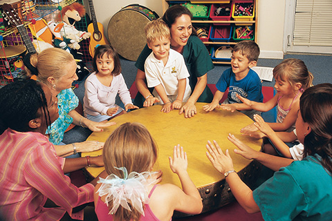 Music therapy class in action