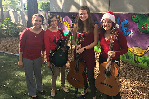 christmas volunteers at the Debbie School